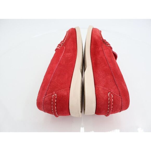 Sebago Dan Mocassin Penny Loafer Womens Size 6 Red Suede Leather Slip On Shoes - Picture 8 of 12